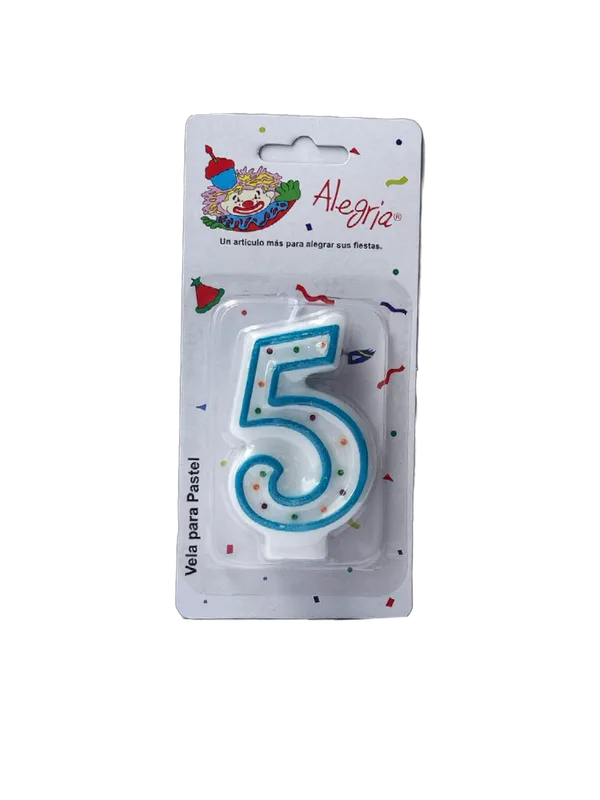 Vela Confeti AZUL #5