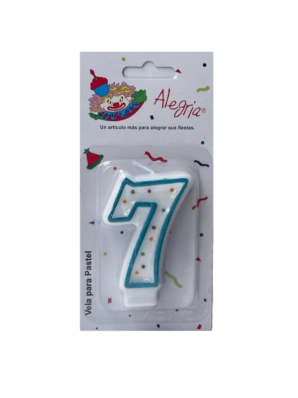 Vela Confeti AZUL #7