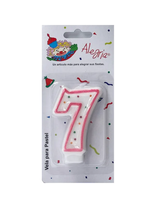 Vela Confeti ROSA #7
