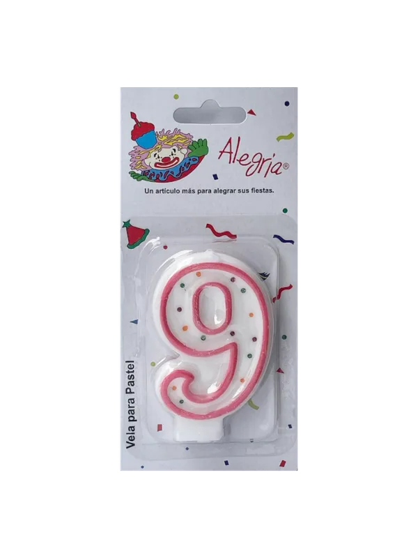 Vela Confeti ROSA #9