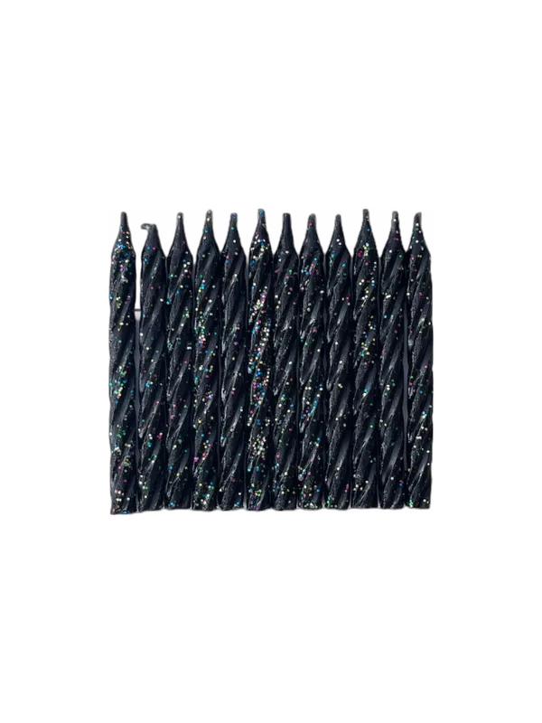Vela Espiral Negra BRILLOS