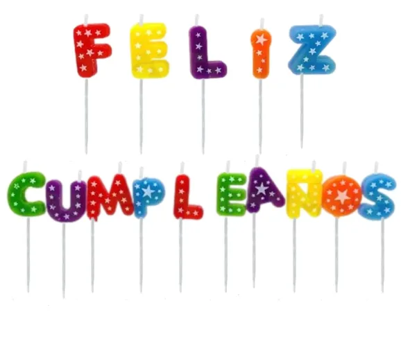 Vela Letrero FELIZ CUMPLEAÑOS