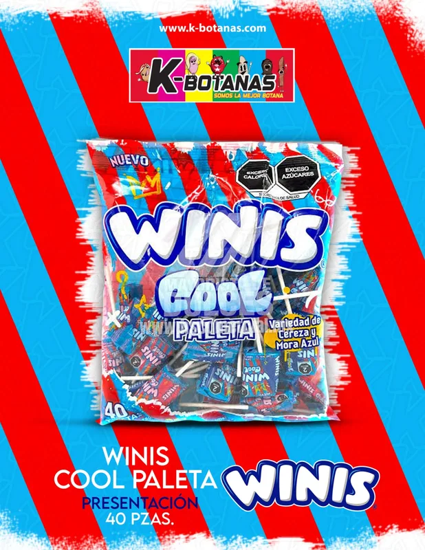 WINIS COOL PALETA 40 pzas