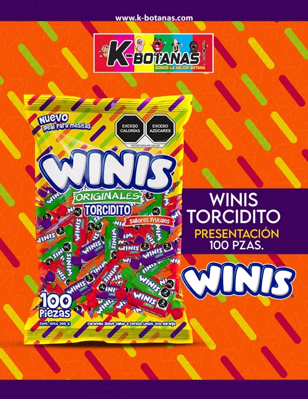 WINIS TORCIDITO 100 pzas 300gr