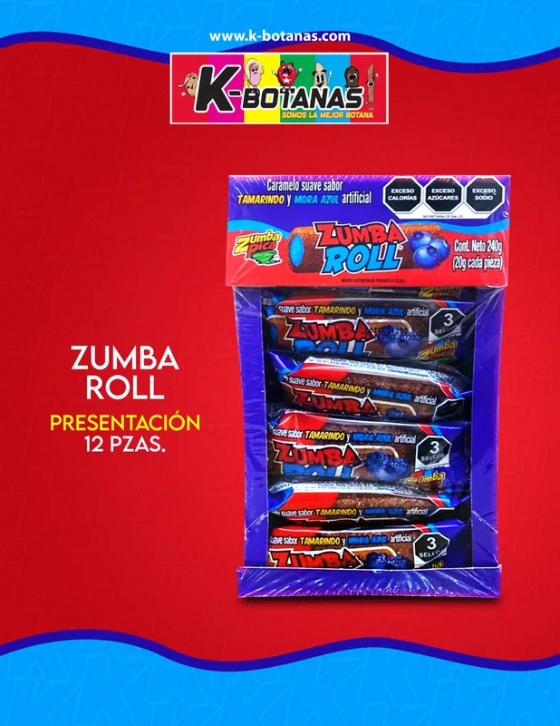 ZUMBA ROLL MORA AZUL 20 PZAS