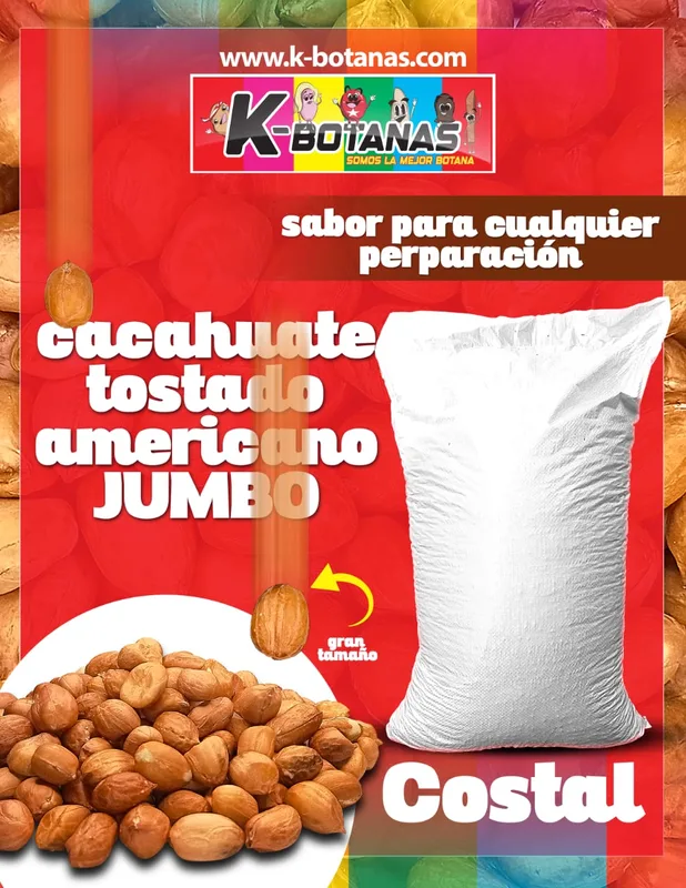 Cacahuate Americano Runner Crudo 50 kg | Mayoreo y Calidad Premium